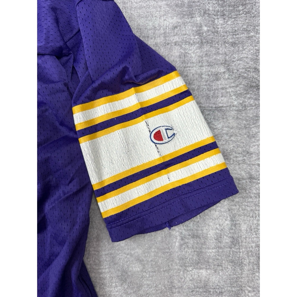 VTG Champion Jersey Mens 52 Purple Minnesota Vikings LSU Tigers 80s 90s Football - Picture 3 of 9
